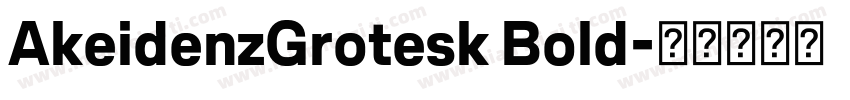 AkeidenzGrotesk Bold字体转换